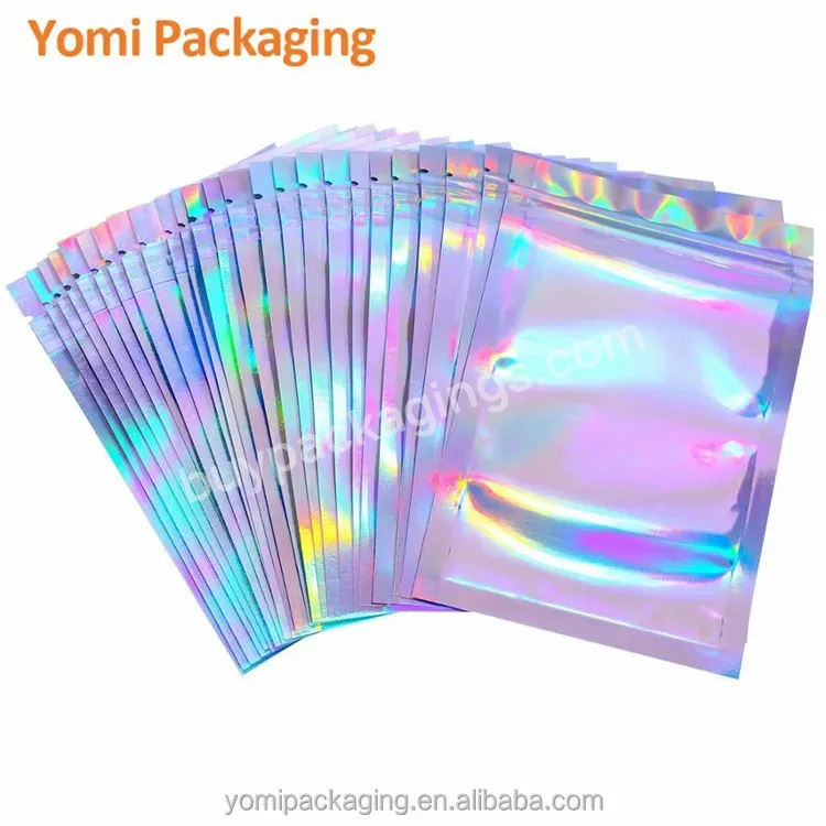 Holographic Bag Ziplock Stand Up Zipper Holographic Bags