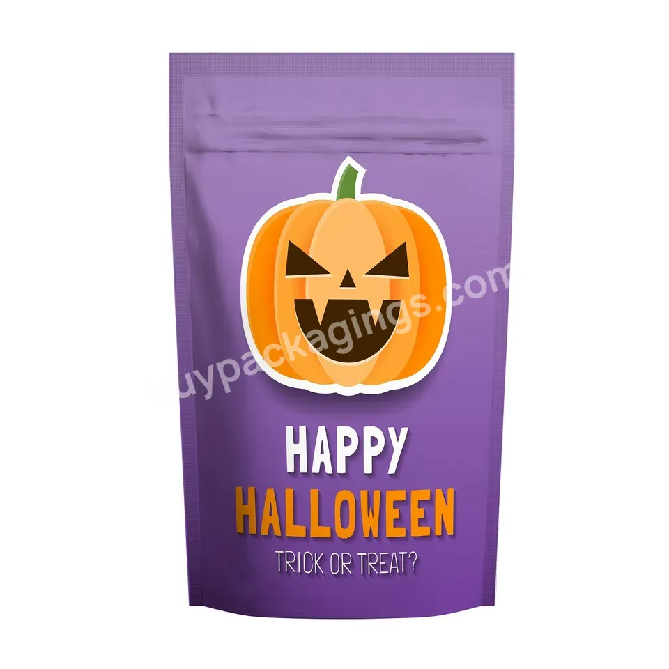 Holographic Food Bag Factory Wholesale Resealable Food Storage Halloween Polyester Bags