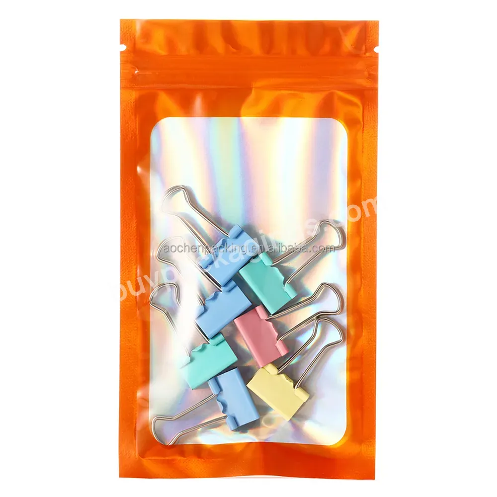 Holographic Mylar Pouch,Fancy Ziplock Bag,Custom Printed Resealable Bags