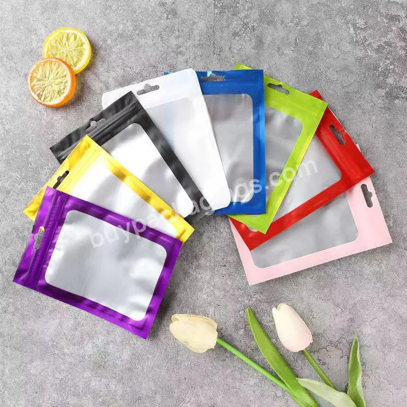 Holographic Mylar Ziplock Bags Aluminum Foil Hologram Food Pouch Bag Food Bag With Clear Window