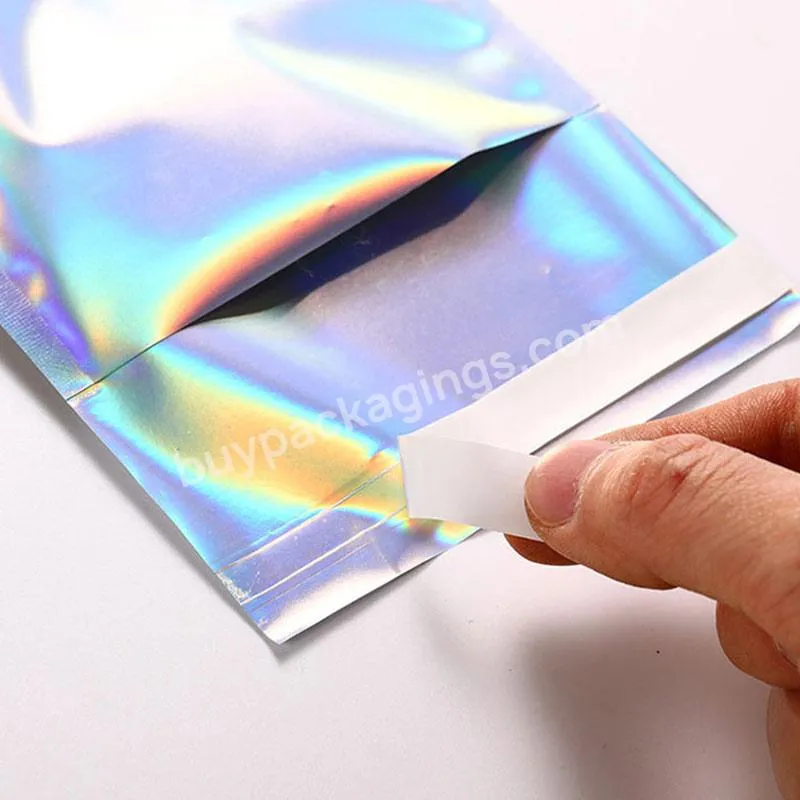 holographic poly mailer custom print self sealing packaging envelopes mailing bag for shipping packaging