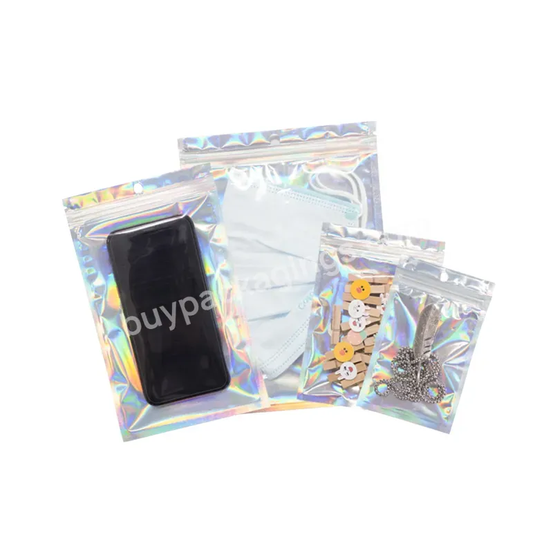 Holographic Polyester Film Bags For Small Food Packaging Laser Film Deodorization Bag Packaging Bags