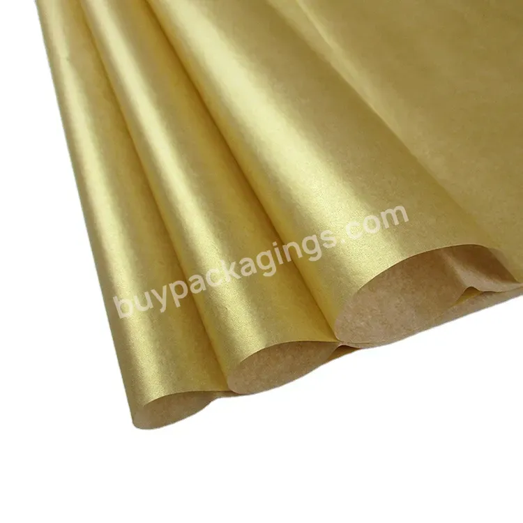 Home Decoration Apparel Wrapping Tissue Gold Color Wrapping Tissue Paper For Packaging Gift Custom Tissue Wrapping Paper