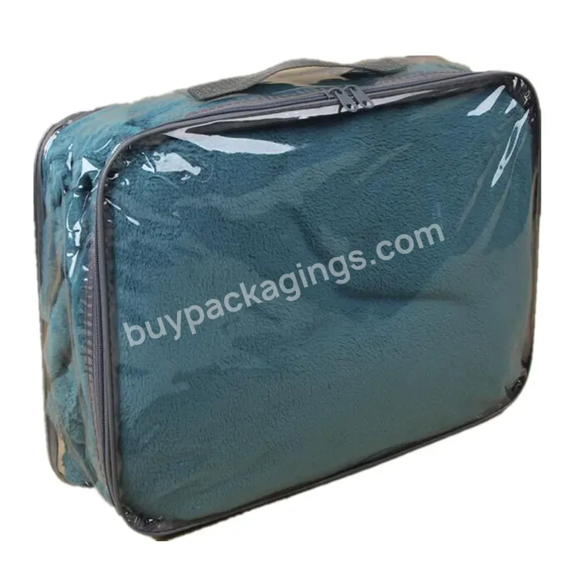 Home Textile Pvc Bag/ Pvc Zipper Blanket Bags/pvc Zipper Blanket Packaging Bag