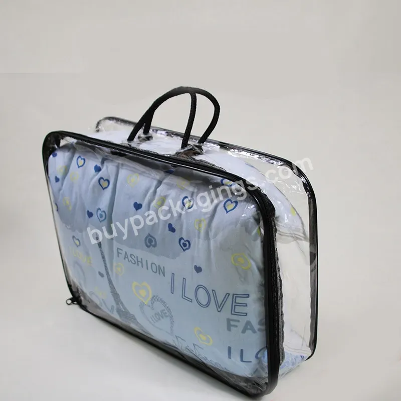 Home Textile Pvc Bag/ Pvc Zipper Blanket Bags/pvc Zipper Blanket Packaging Bag