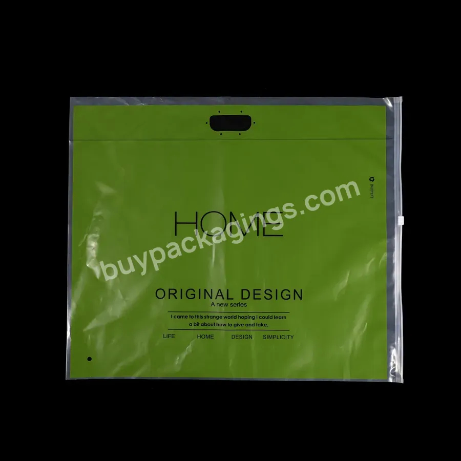Home Use Pe Pillow Packaging Bag With Custom Printing Ldpe Clear Top Zipper Plastic Duvet Bags For Household Storage