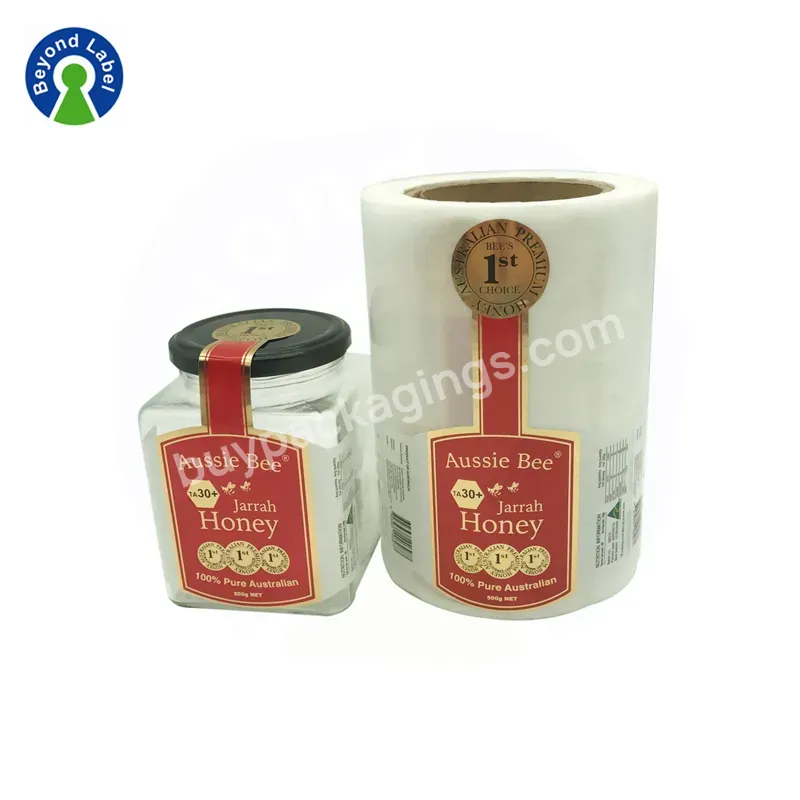 Honey Food Jar Seal Private Stickers Printing Labels For Glass Jars