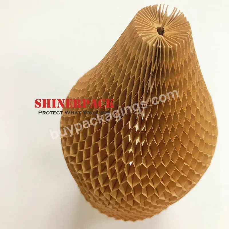 Honeycomb Paper Glass Bottle Covers Cushion Packaging Honeycomb Kraft Paper Sleeve