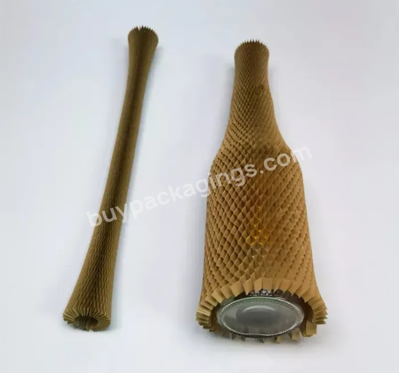 Honeycomb Paper Glass Bottle Covers Cushion Packaging Honeycomb Kraft Paper Sleeve