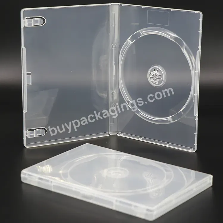 Hot 100pcs 14mm Game Cd Cases Clear Cover Plastic Storage Box Cd Single Disc Blank Dvd Movies Case Holder