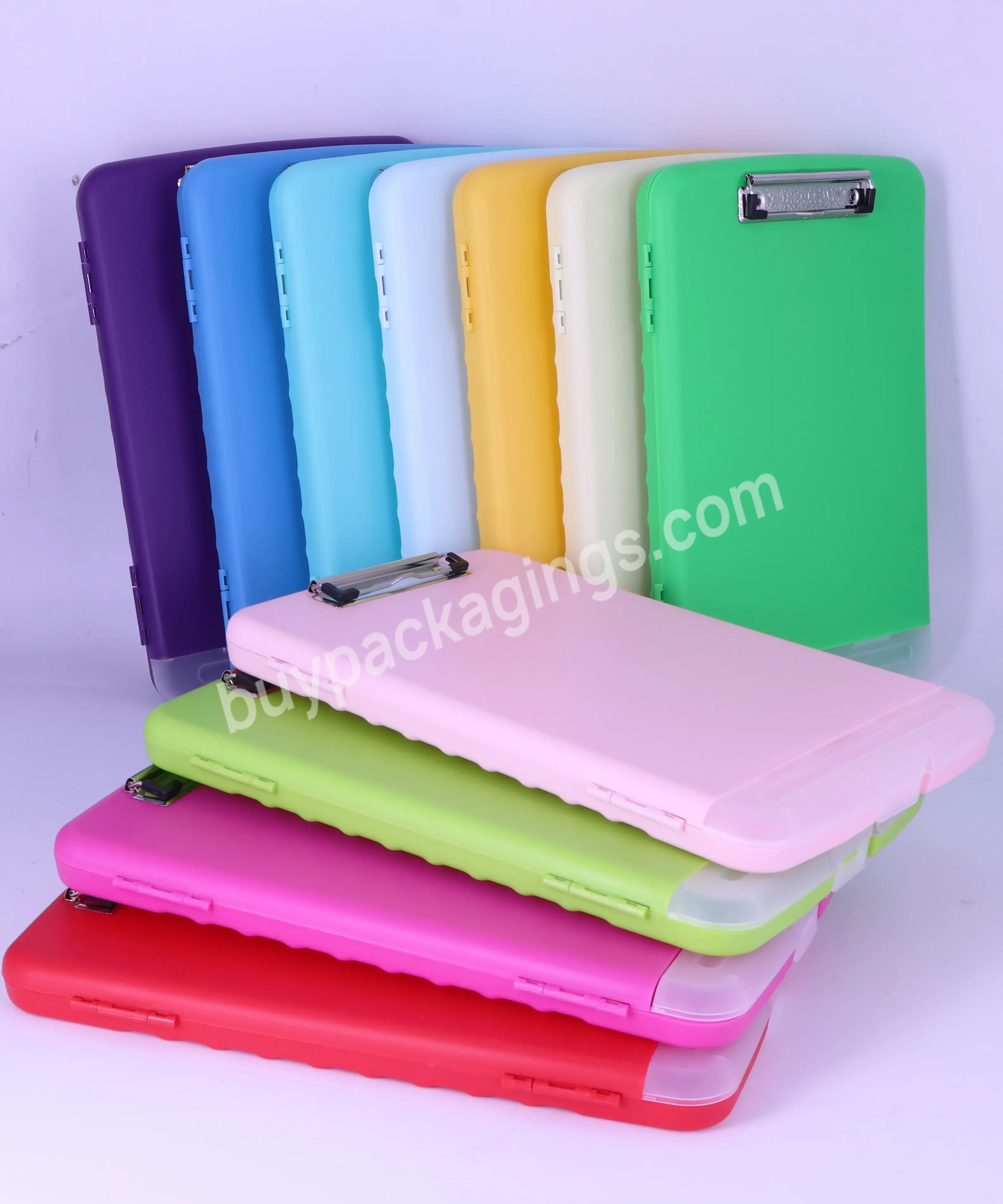 Hot 10pcs Durable Stationery Plastic Pp Eco-friendly Custom Design Stationery File Folder Box A4 A5 Case With Handle