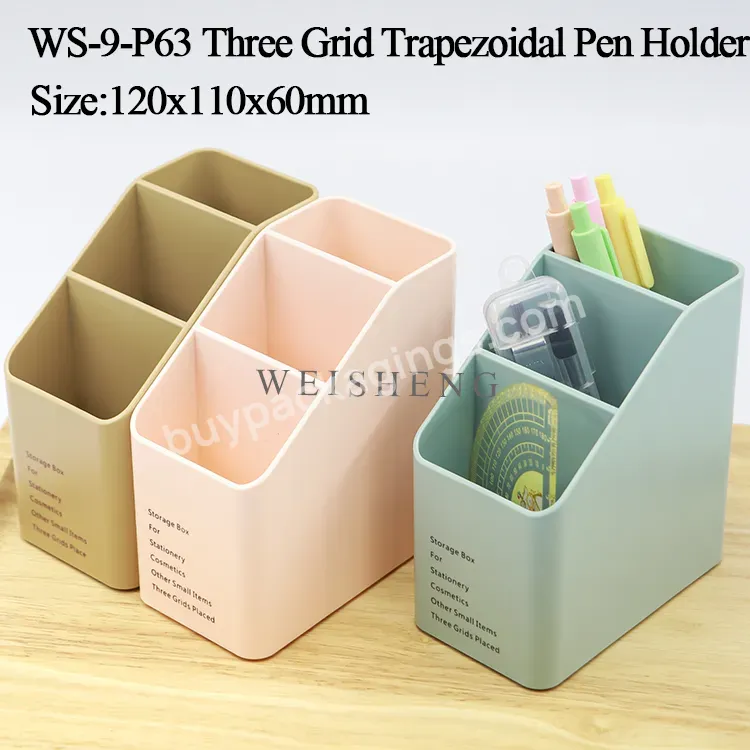 Hot 3 Slots 360 Degree Rotating Holder Makeup Brush Storage Box Spinning Pencil Pen Container Plastic Pencil Cup Pot