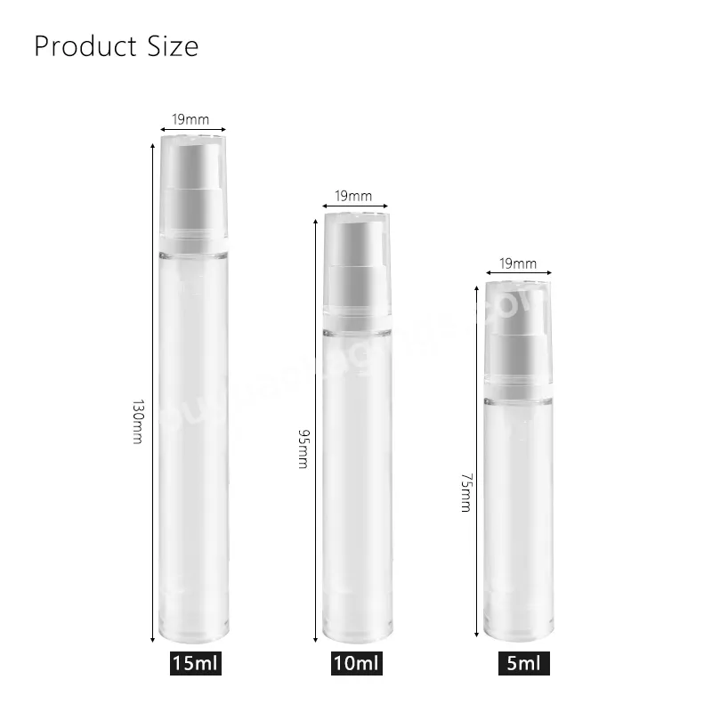 Hot Custom Color Plastic Airless Pump Bottle 15 Ml Essential Oil (new) 5ml 10ml 15ml