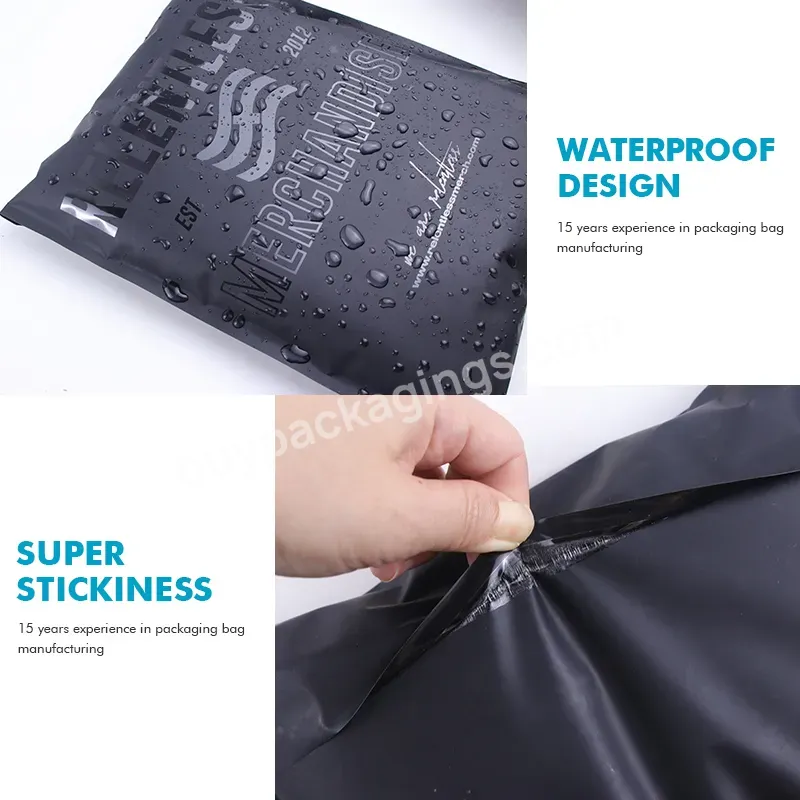 Hot Envelope Poly Mailer Custom Black Waterproof Self Adhesive Plastic Shipping Bag For Clothing Packing - Buy Plastic Poly Mailer For Clothing Packing,Mailing Bags Custom Logo Composite Packaging Materials Envelope Folding Clothes Packaging Bag Ship