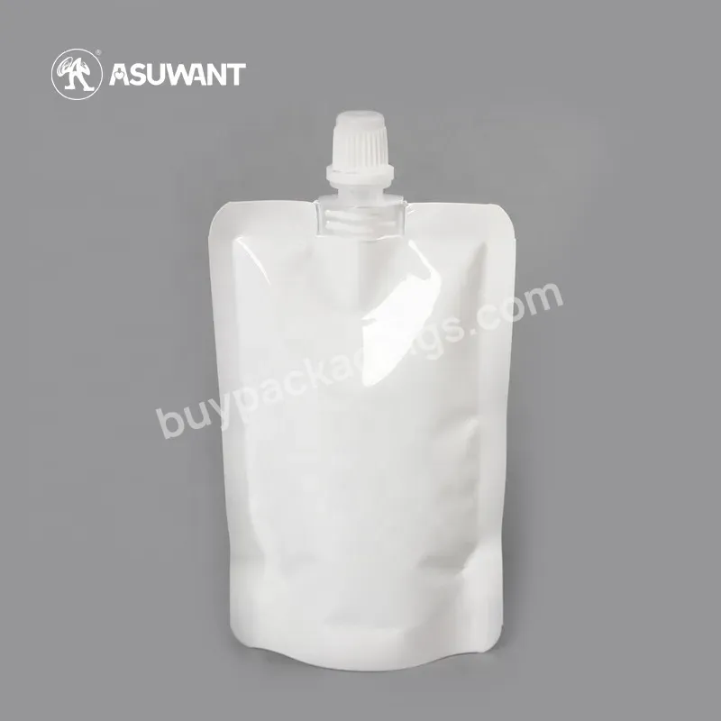 Hot Filling Refill Aluminium Foil Spout Pouch For Liquid Coffee Drink Beverage Water - Buy Spout Pouch For Drinking,250g 500g Clear White Spout Pouch With Capped For Detergent Milk Detergent Bodycream Oil,Resealable Aluminium Foil Spout Pouch For Liq