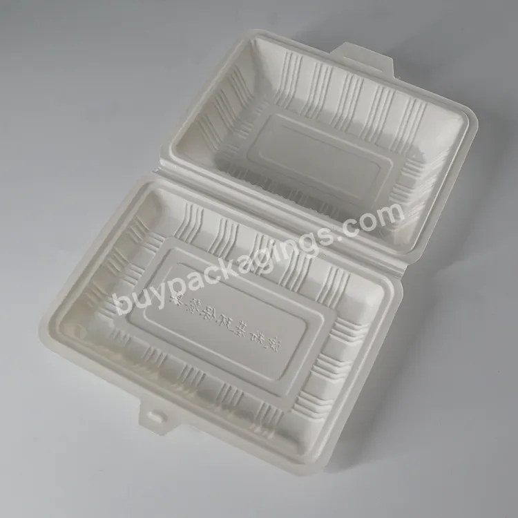 Hot Food Storage Lunch Box With Lid 600ml Disposable Biodegradable Bio Based Corn Starch Food Container To Go