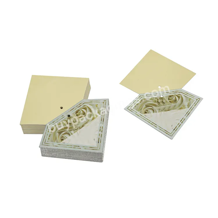 Hot Gold Stamping Printing Unique Shape Hanging Tags Cards For Bath Gift Set