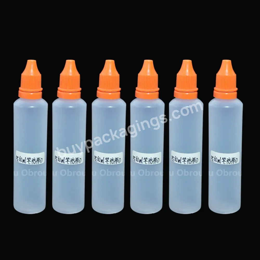 Hot Item 60ml Dropper Bottles 2 Oz Plastic Squeeze Cosmetic Oil Bottle With Tamper Evident Dropper Cap Wholesale