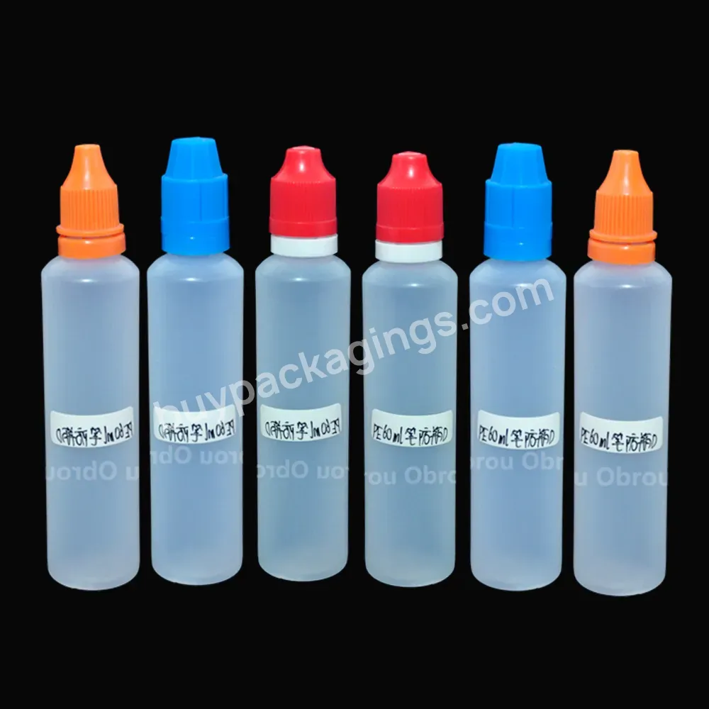 Hot Item 60ml Dropper Bottles 2 Oz Plastic Squeeze Cosmetic Oil Bottle With Tamper Evident Dropper Cap Wholesale