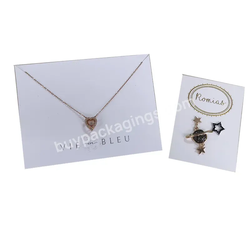 Hot New Gold Stamping Custom Card Earring Necklace Jewellery And Personal Ornament Cards Displays Holders With Logo - Buy Custom Earring Card Displays Holders With Logo,Stamping Earring Cards.