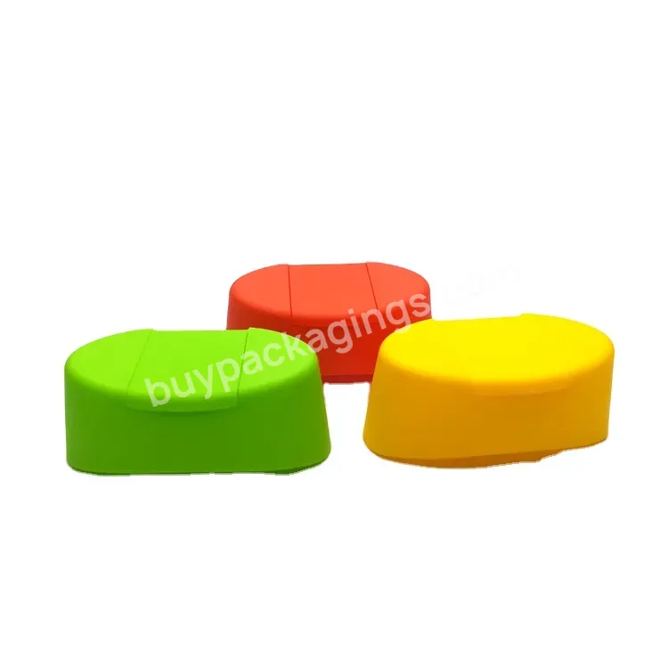 Hot Oem 28mm Food Grade Oval Shape Flip Top Closures Flip Top Snap On Lids With Silicone Valve Squeeze Sauce Honey Bottle Cap