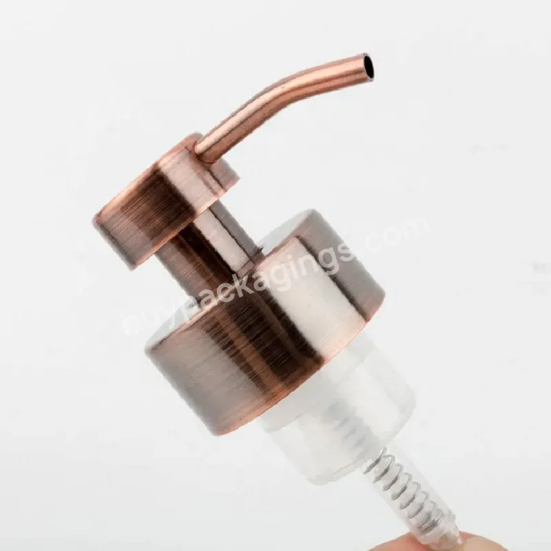 Hot Oem 45mm Brushed Copper Rust Red Metal Stainless Steel Foam Soap Pump Dispenser - Buy Foam Pump,Stainless Steel Dispenser,Stainless Steel Foam Pump.