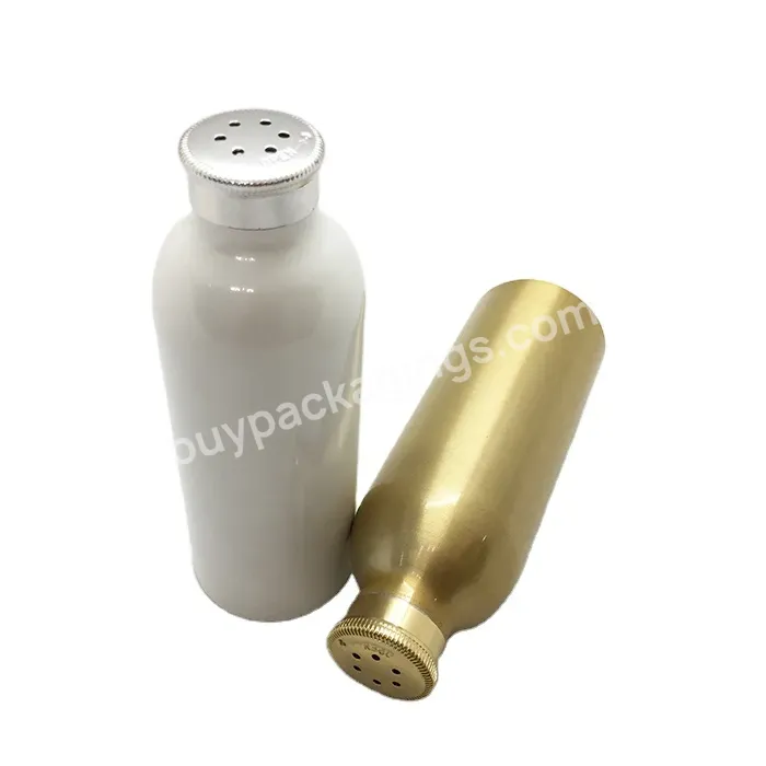 Hot Oem 80g 120g Cosmetic Aluminum Talcum Powder Shaker Bottle With Sifter Lid