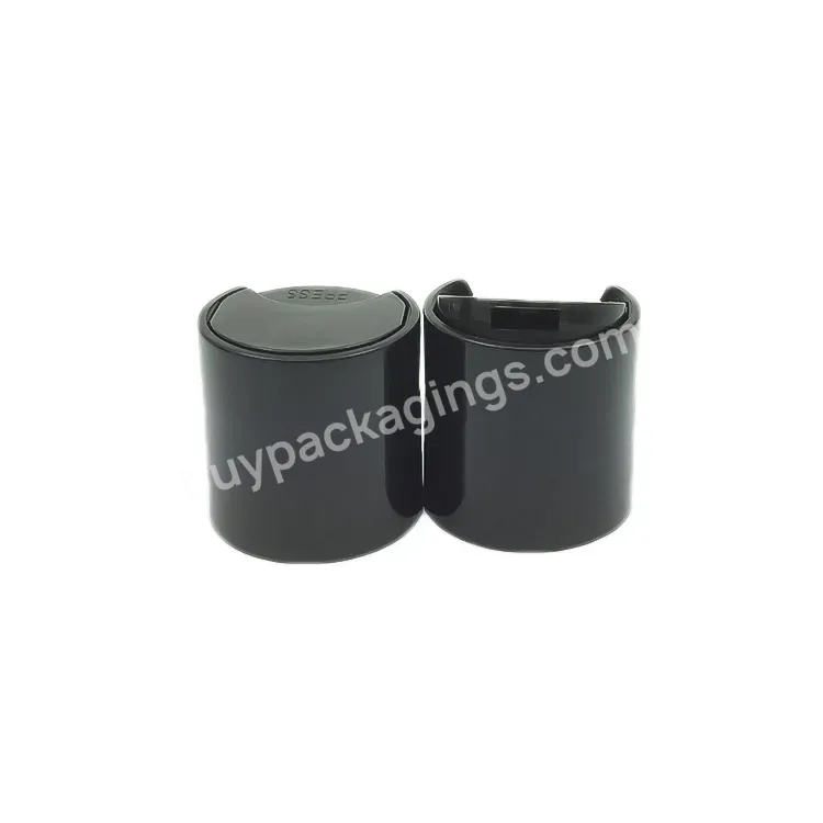 Hot Oem Cheapest Shiny Black Smooth Wall Disc Top Cap Closure 28/410