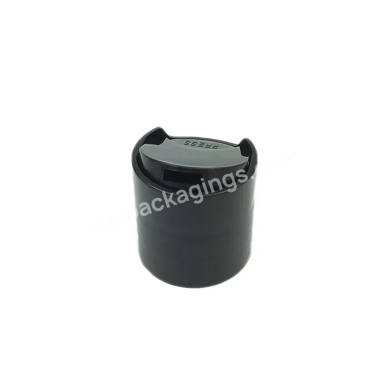 Hot Oem Cheapest Shiny Black Smooth Wall Disc Top Cap Closure 28/410