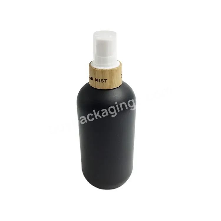 Hot Oem Custom Bamboo Fine Mist Spray Bottle 250ml Matt Black Spray Bottle Manufacturer/wholesale