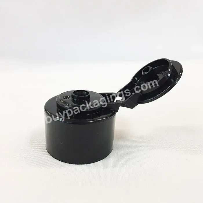 Hot Oem Custom Custom 24/410 28/410 Plastic Flip Cap Shampoo Black Flip Top Cap For Cosmetic Bottles