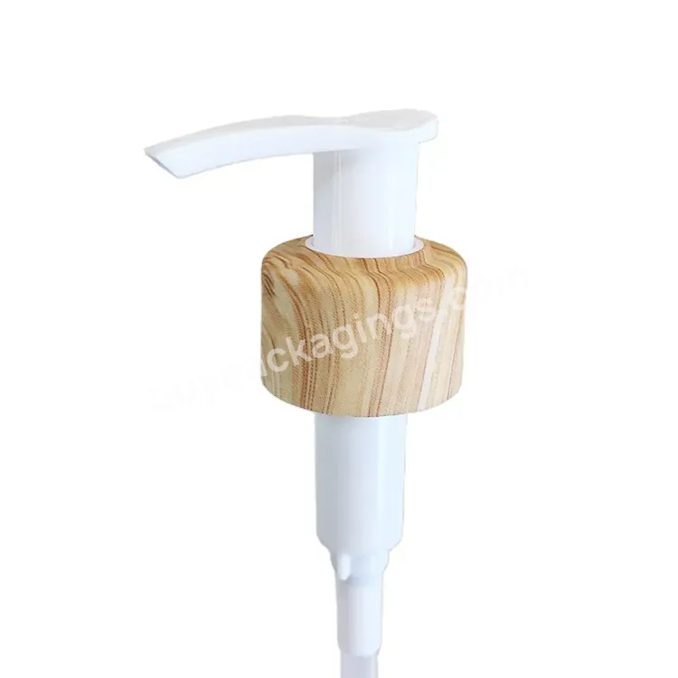 Hot Oem Custom Wood Look Water Transfer Printing Plastic Shampoo Pump 24/410 28/410 Manufacturer/wholesale