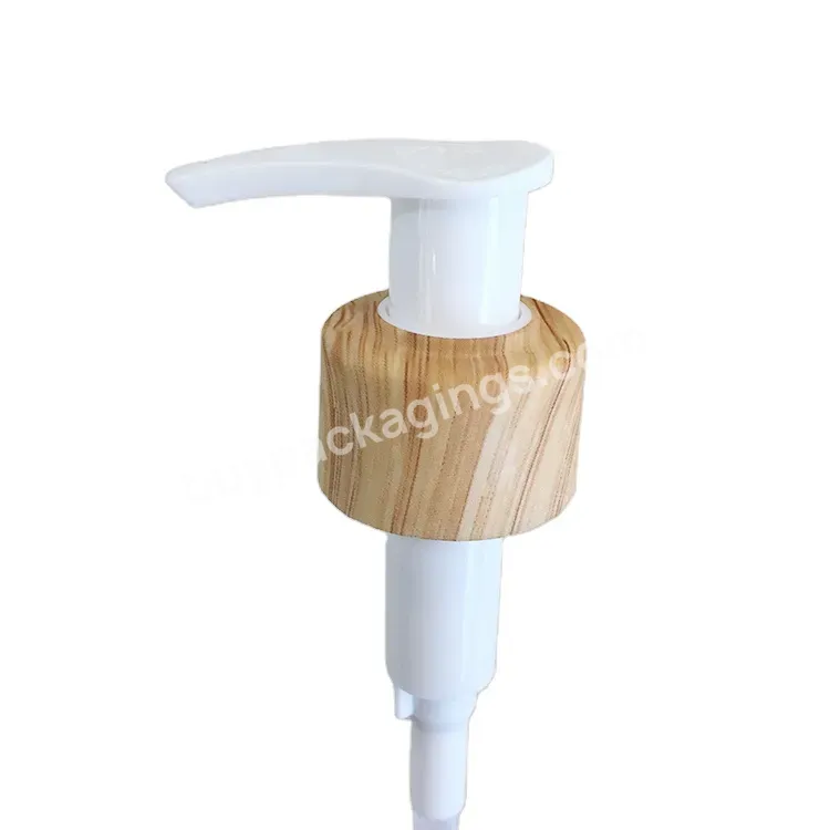 Hot Oem Custom Wood Look Water Transfer Printing Plastic Shampoo Pump 24/410 28/410 Manufacturer/wholesale