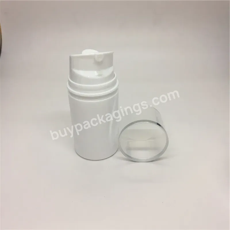 Hot Oem Eco Friendly White Empty Pp Plastic Cosmetic Packaging Container Serum Lotion 30ml 50ml 100ml Airless Pump Bottle