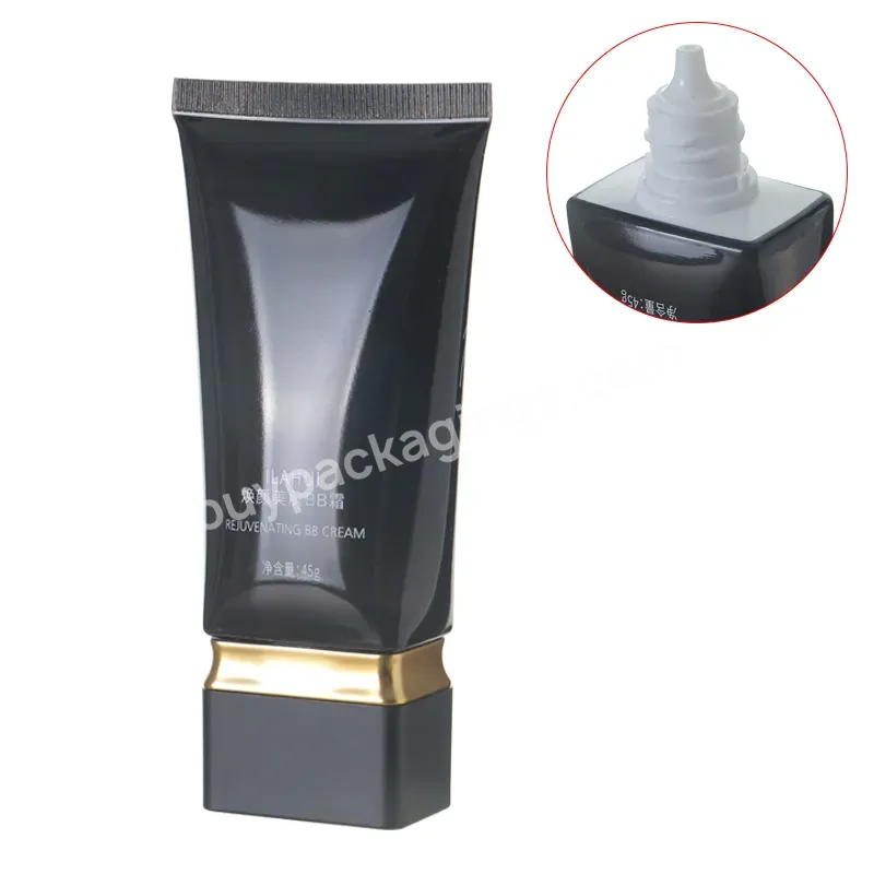 Hot Oem New Design Square Shape Plastic Soft Squeezable Tube With Nozzle Top And Square Cap