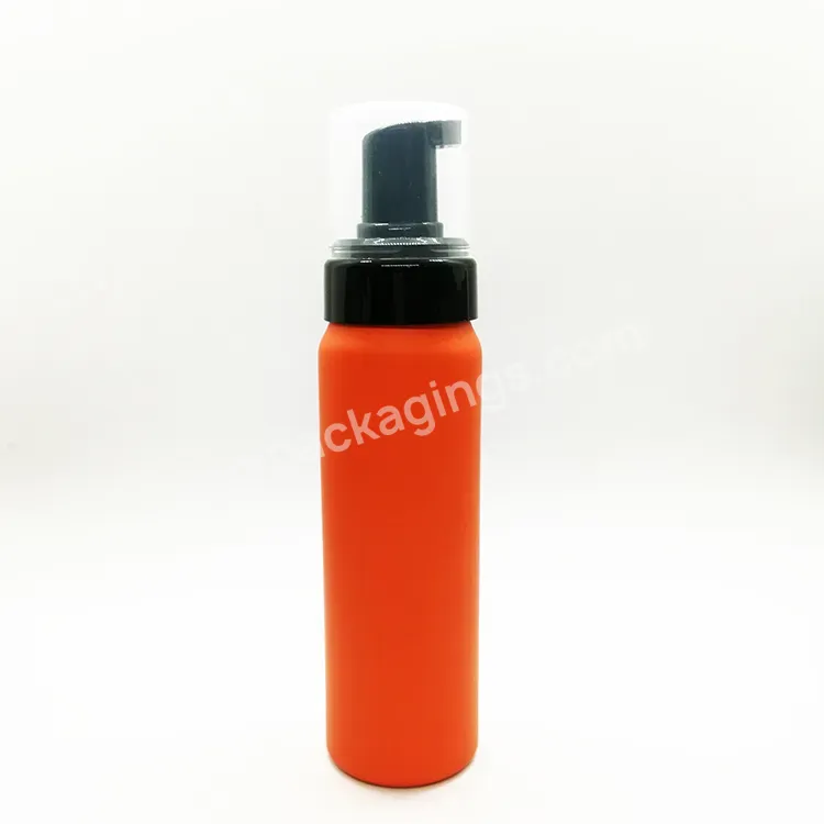 Hot Oem Rts 200ml Foaming Pump Metal Soap Bottle Refillable Aluminum Bottle With Foam Dispenser For Face Hand Cleanser Liquid