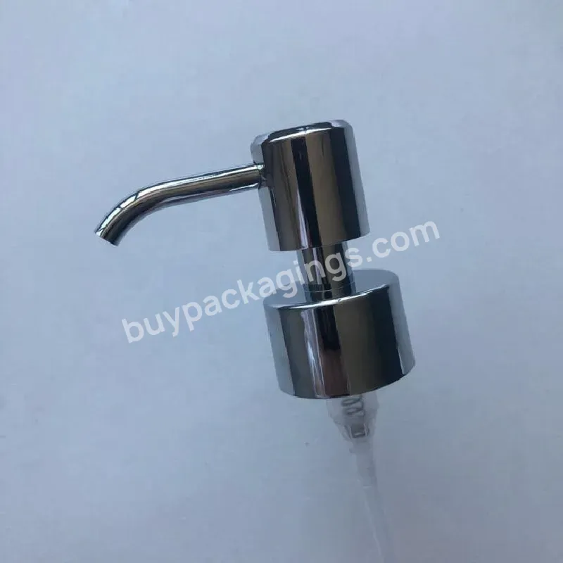 Hot Oem Rts 28/410 Long Nozzle Shiny Silver Liquid Soap Lotion Pump Dispenser With Long Nozzle