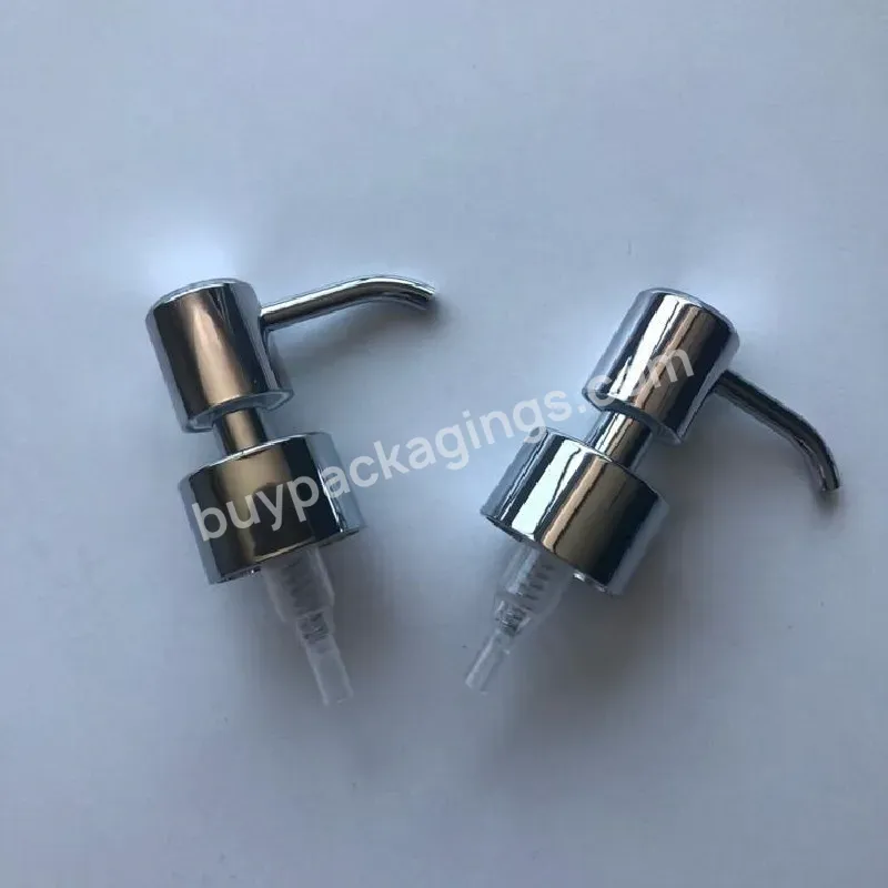 Hot Oem Rts 28/410 Long Nozzle Shiny Silver Liquid Soap Lotion Pump Dispenser With Long Nozzle