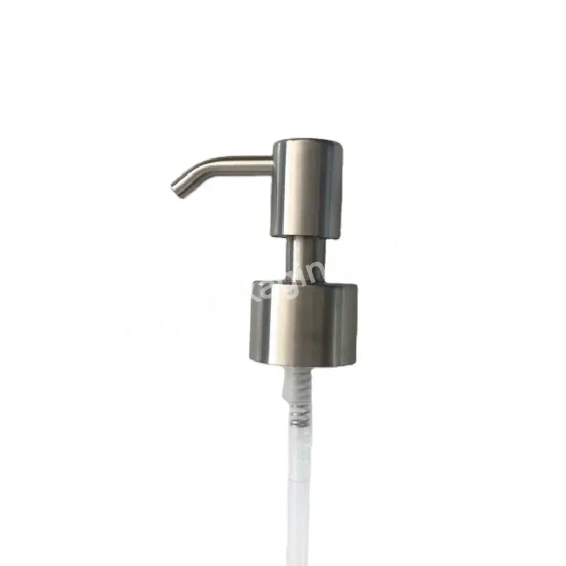 Hot Oem Rts 28mm 28/410 Brushed Long Nozzle Metal Stainless Steel Soap Lotion Dispenser Pump