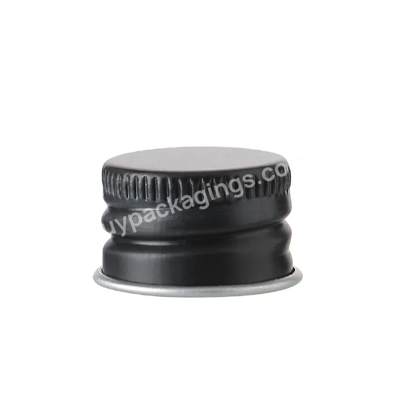 Hot Oem Rts Aluminium Metal Lid 20/410 Matte Black Metal Screw Lid