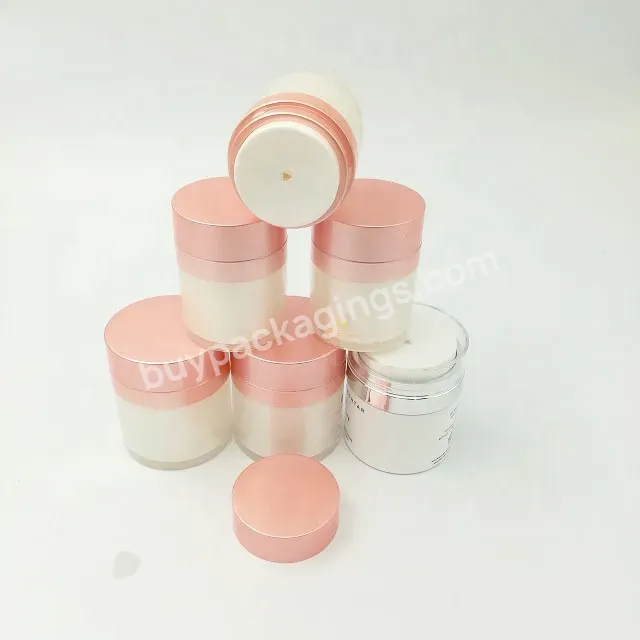 Hot Oem Rts Empty Cosmetic Luxury Plastic Airless Jars Lotion Bottle Packages / Cream Acrylic Cosmetics Package Containers Manufacturer/wholesale