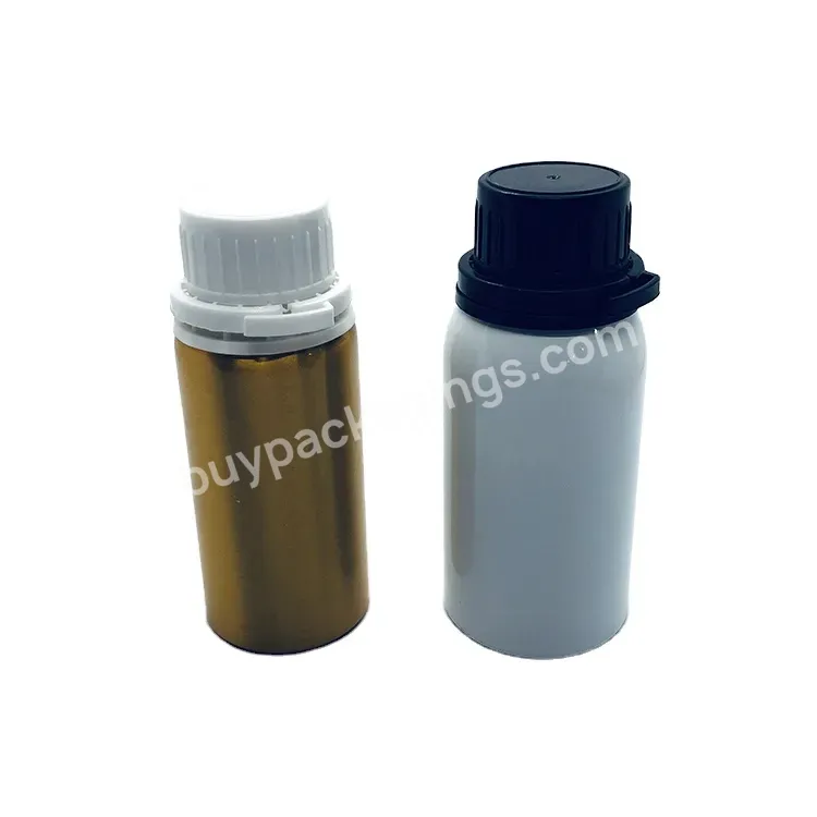 Hot Oem Rts Golden Aluminum Essential Oil Bottle With White Childproof Lid 500ml Manufacturer/wholesale