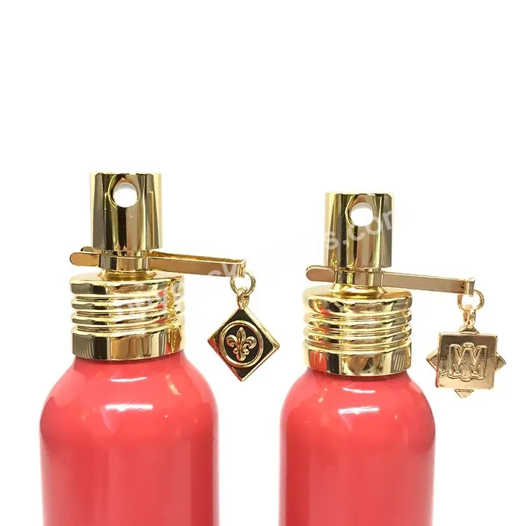 Hot Oem Shiny Gold Aluminum Perfume Sprayer 24/410 With Gold Aluminum Clip On Aluminum Bottle