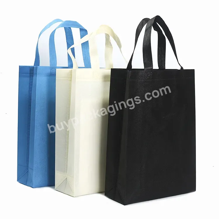 Hot Pressing Non Woven Bag Reusable Custom Shopping Gift Bag With Handle In Stock