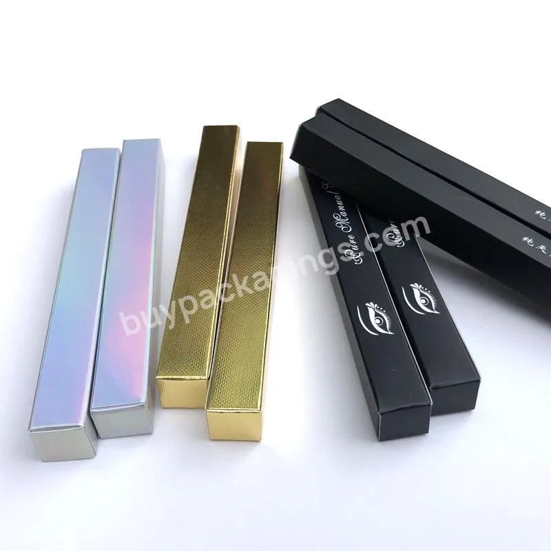 Hot Quality Holographic Lash Doll Window Eyeliner Mascara Packaging Paper Boxes with Logo Eyeliner Packaging Paper Box