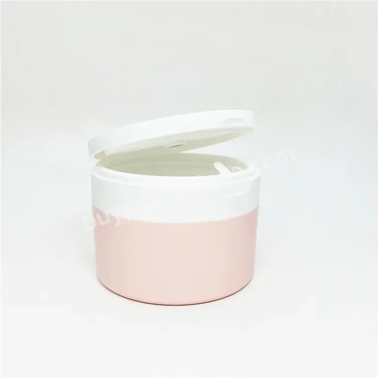 Hot Sale 100 Ml Cosmetics Clamshell Jar Cream Bottle Lift Lid Pp Matte Jars