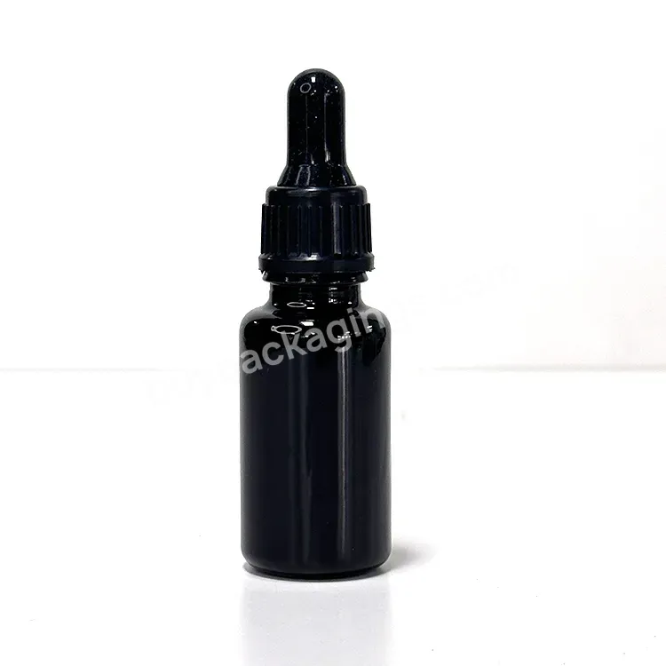 Hot Sale 10ml Proof Light Dark Oil Cosmetics Violet Glass Lotion Dropper Bottles Containers And Black Dropper Lid