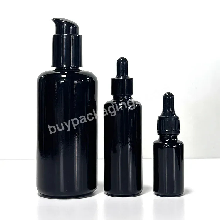 Hot Sale 10ml Proof Light Dark Oil Cosmetics Violet Glass Lotion Dropper Bottles Containers And Black Dropper Lid