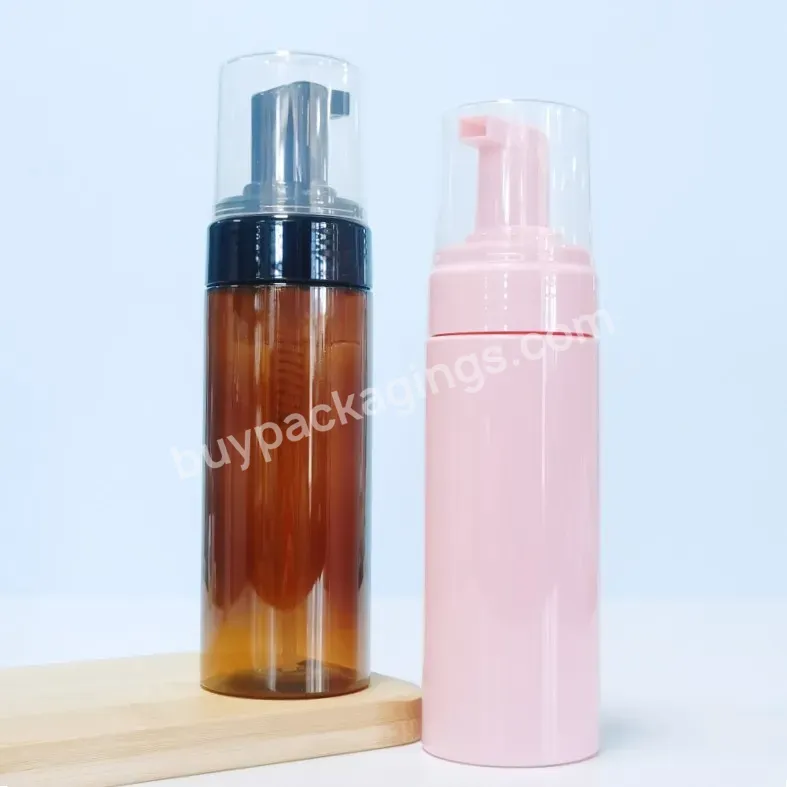 Hot Sale 150ml Stock Frosted Pink Lash Shampoo Bottle Custom Eyelash Face Cleaning Foam Pump Bottle