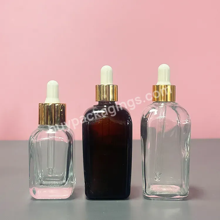 Hot Sale 15ml 30ml 50ml 100ml Gradient Blue Dropper Bottle Glass Cosmetic Package Essential Oil Dropper Bottle